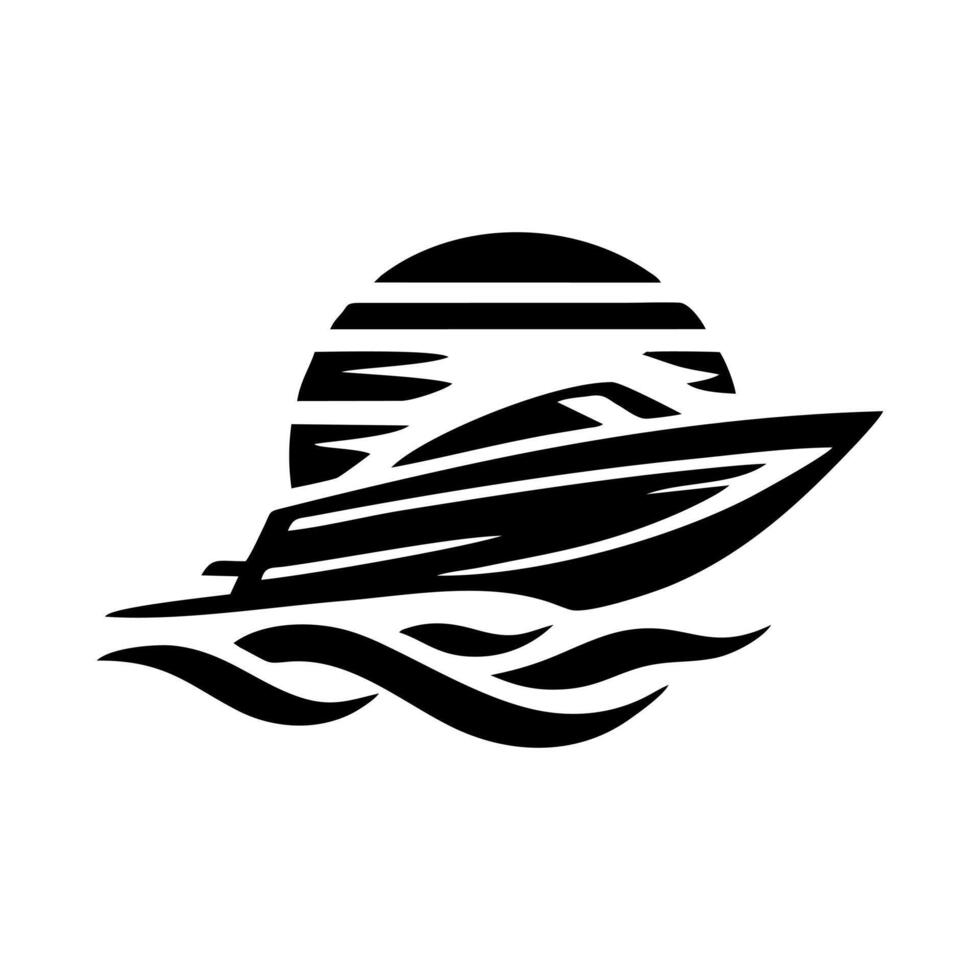 Speed boat logo icon design. Speed boat illustration vector