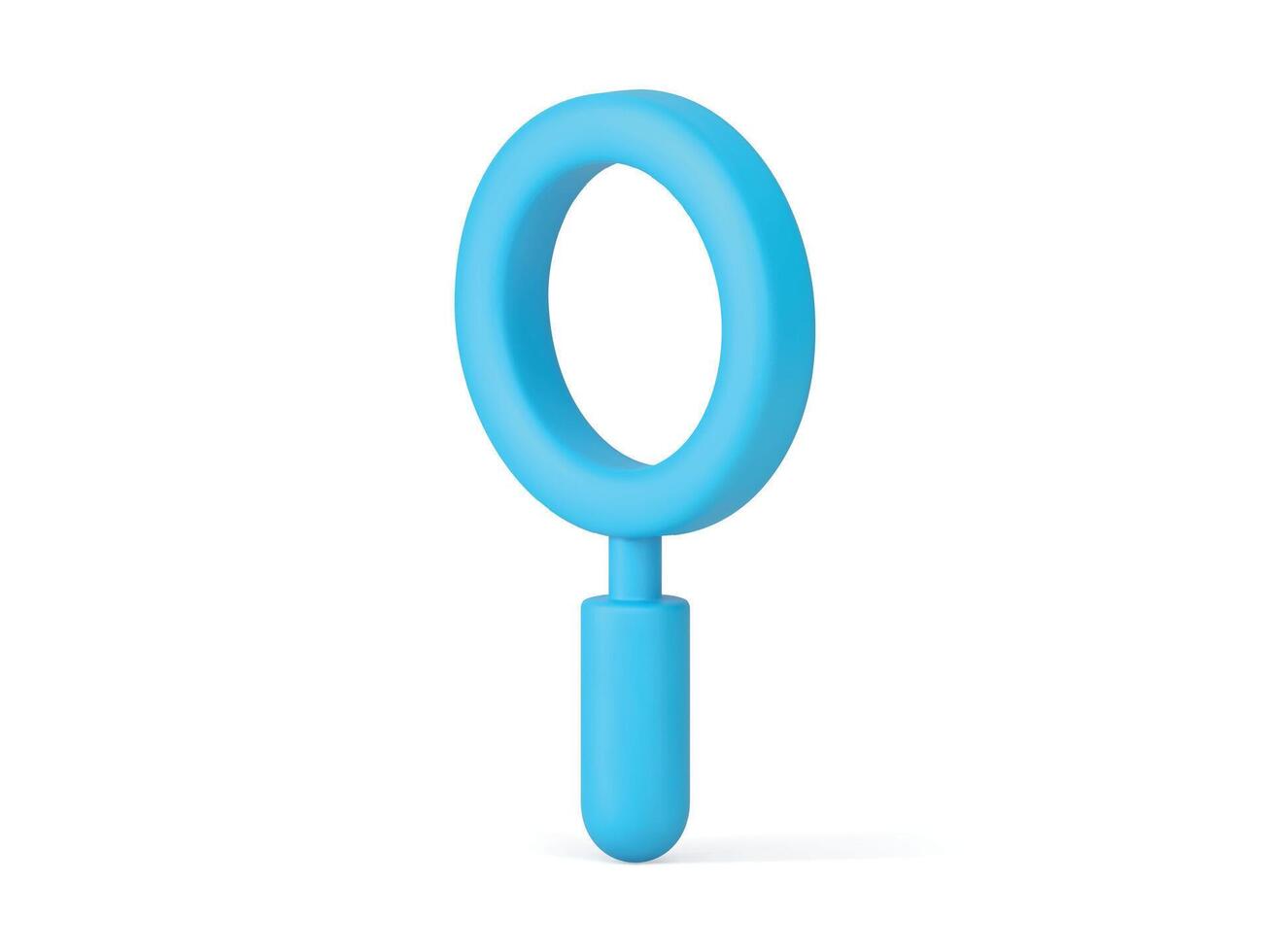 Magnifying glass discovery research search science analysis 3d icon realistic illustration vector