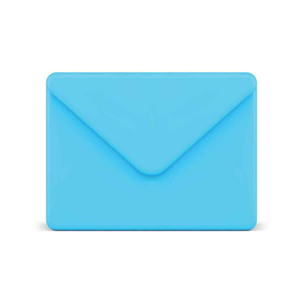 Envelope paper letter closed pack incoming message email chat internet communication 3d icon vector