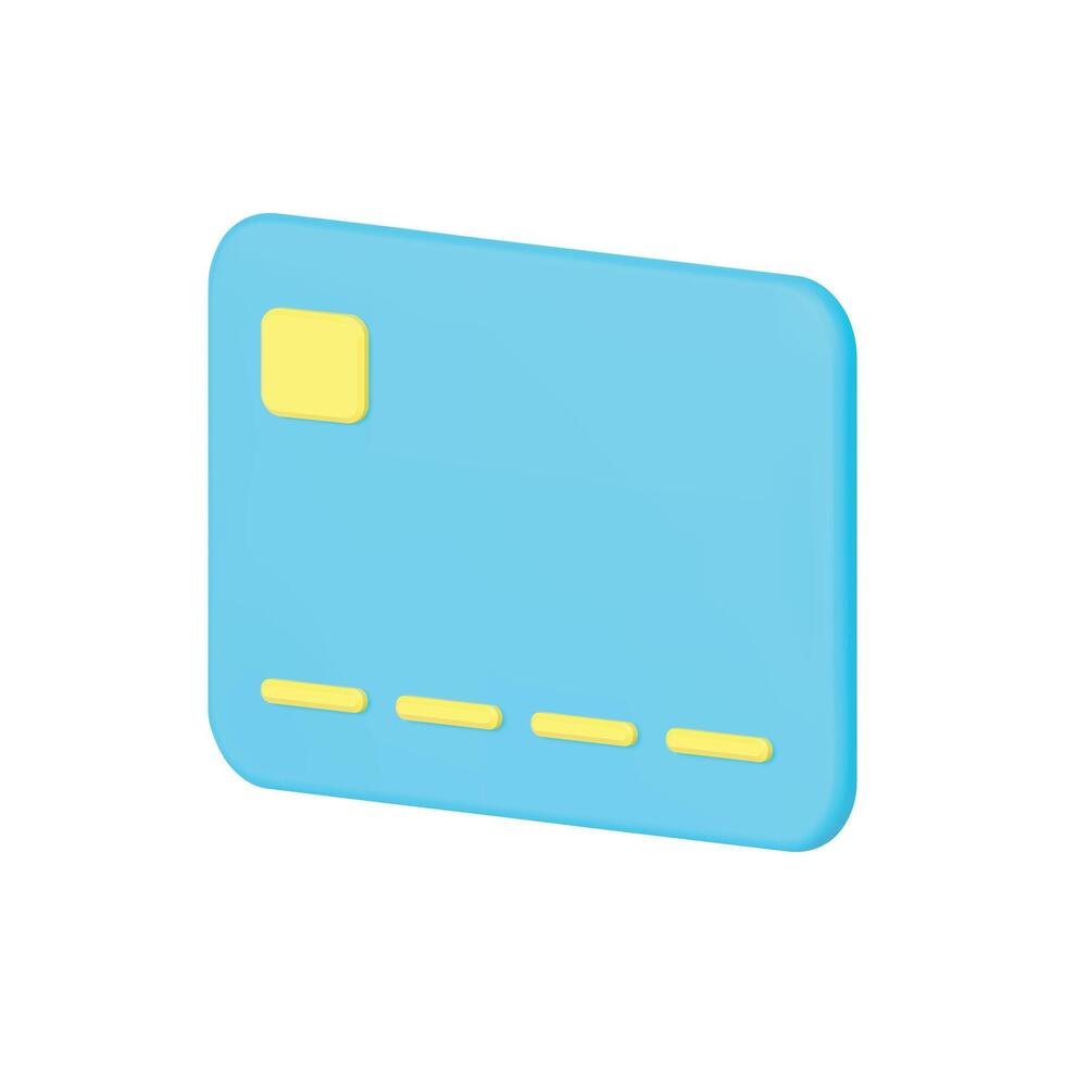 Credit debit card online payment shopping e money financial banking transaction 3d icon vector