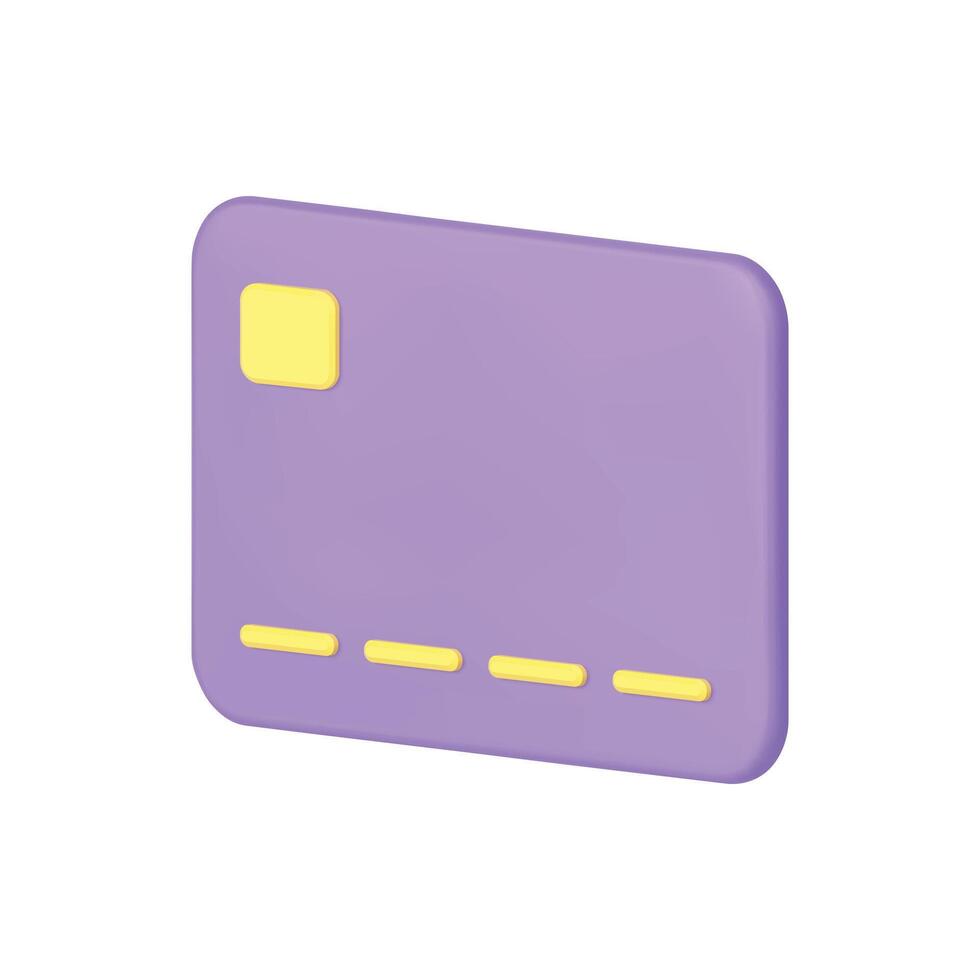 Credit card e money shopping online payment banking balance business retail 3d icon realistic vector