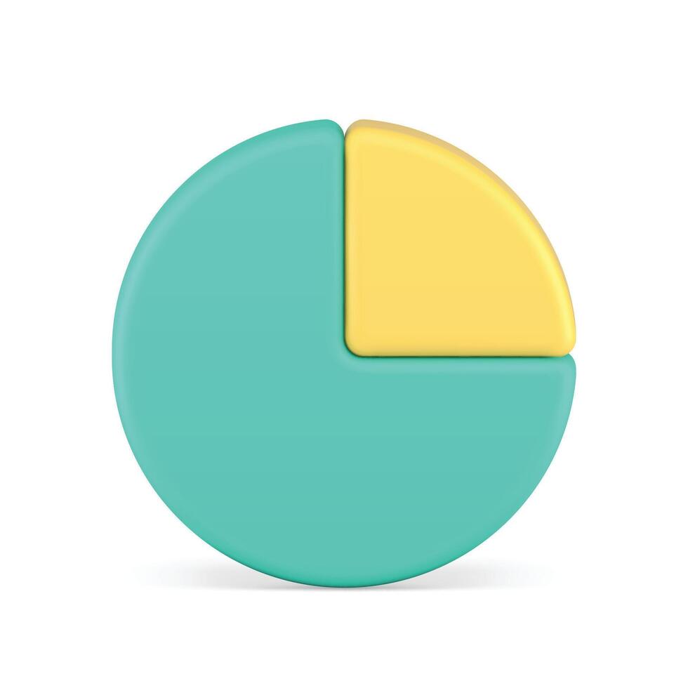 Business analyzing chart pie financial profit diagram piece 3d icon realistic illustration vector