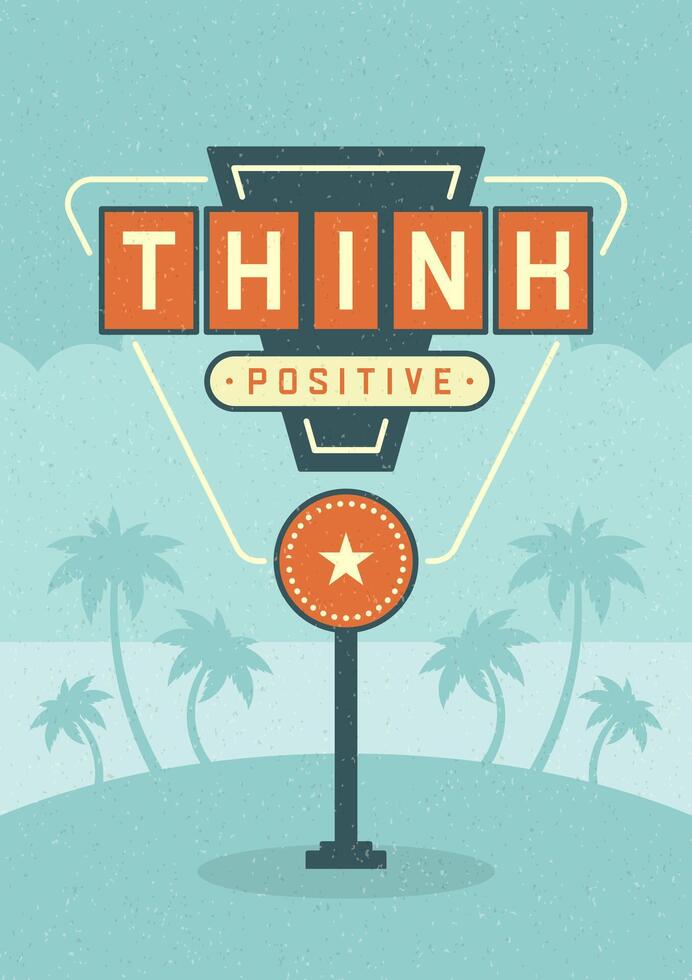 Retro Sign Billboard Typographic Quote Poster Design. vector