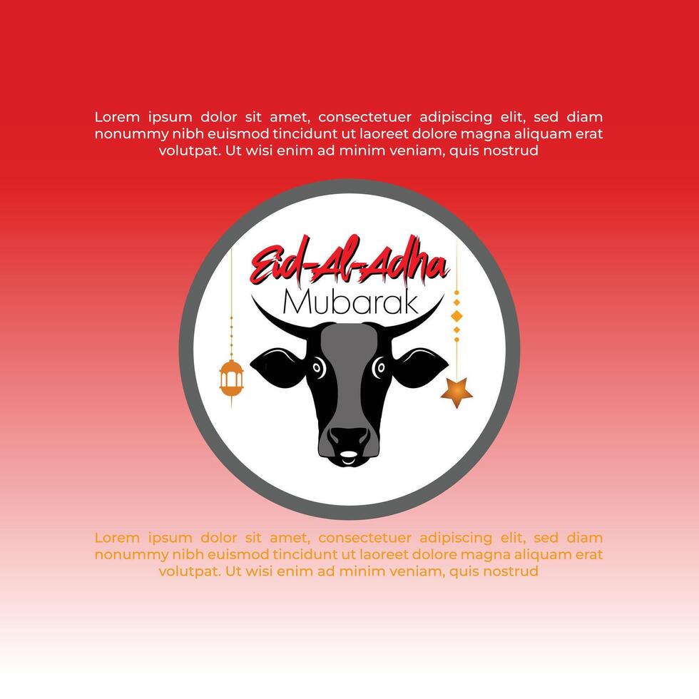 Social Media Post Design for Eid Al Adha Mubarak's vector