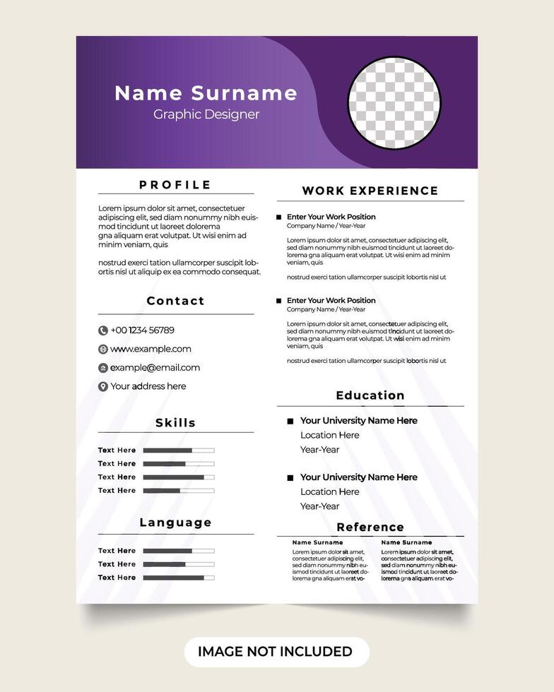 cv and resume template vetor with blue and dark colors. company intern resume template vecto with employee activities skills. modern resume template design for official employment minimal. vector
