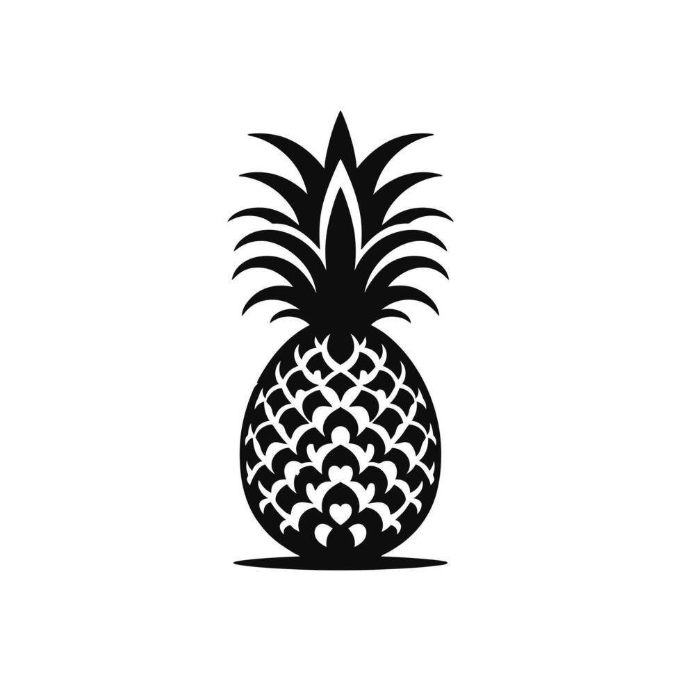 Tropical Pineapple Outline - Perfect for Logos and Design Projects vector