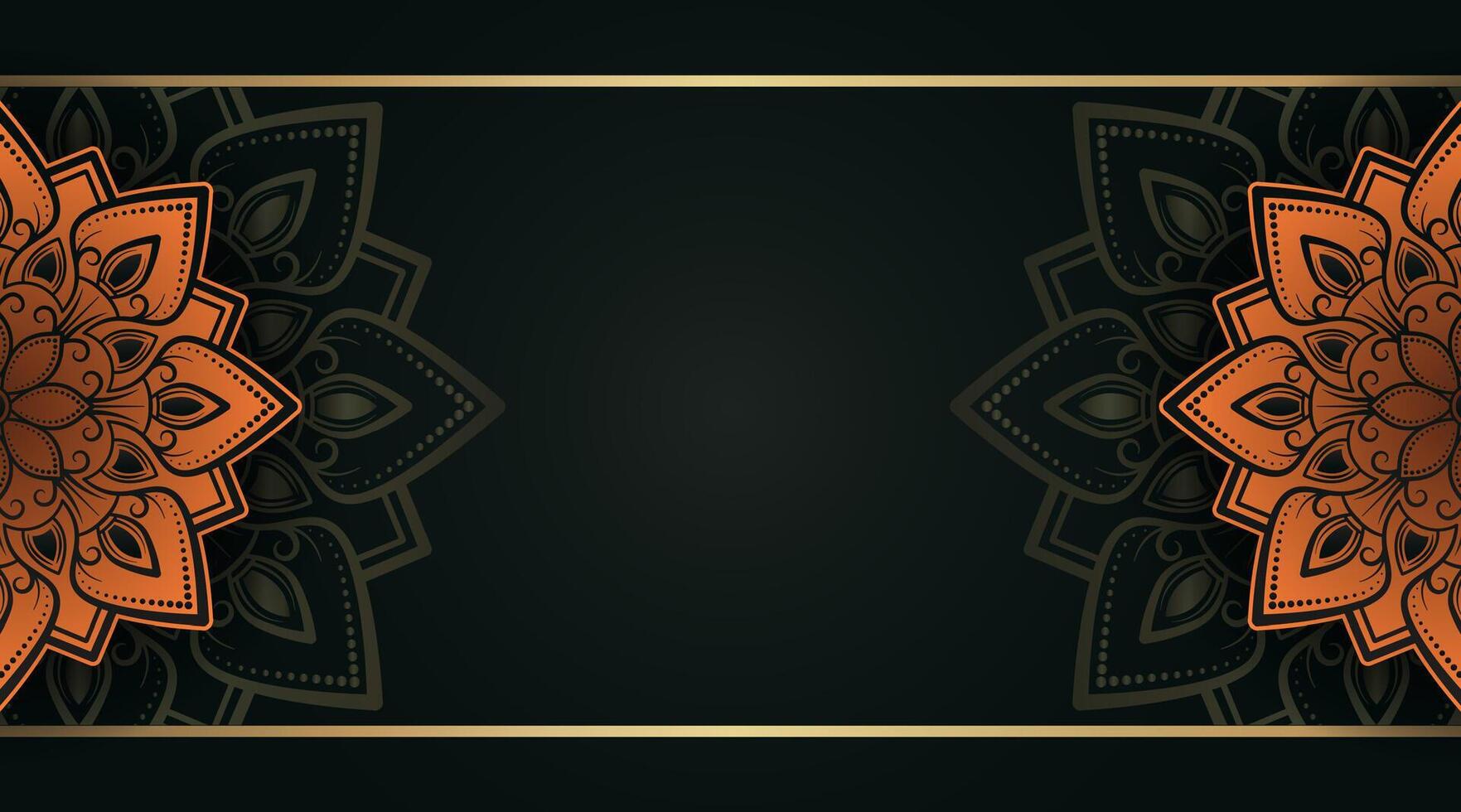 Luxury background, with gold mandala ornaments vector