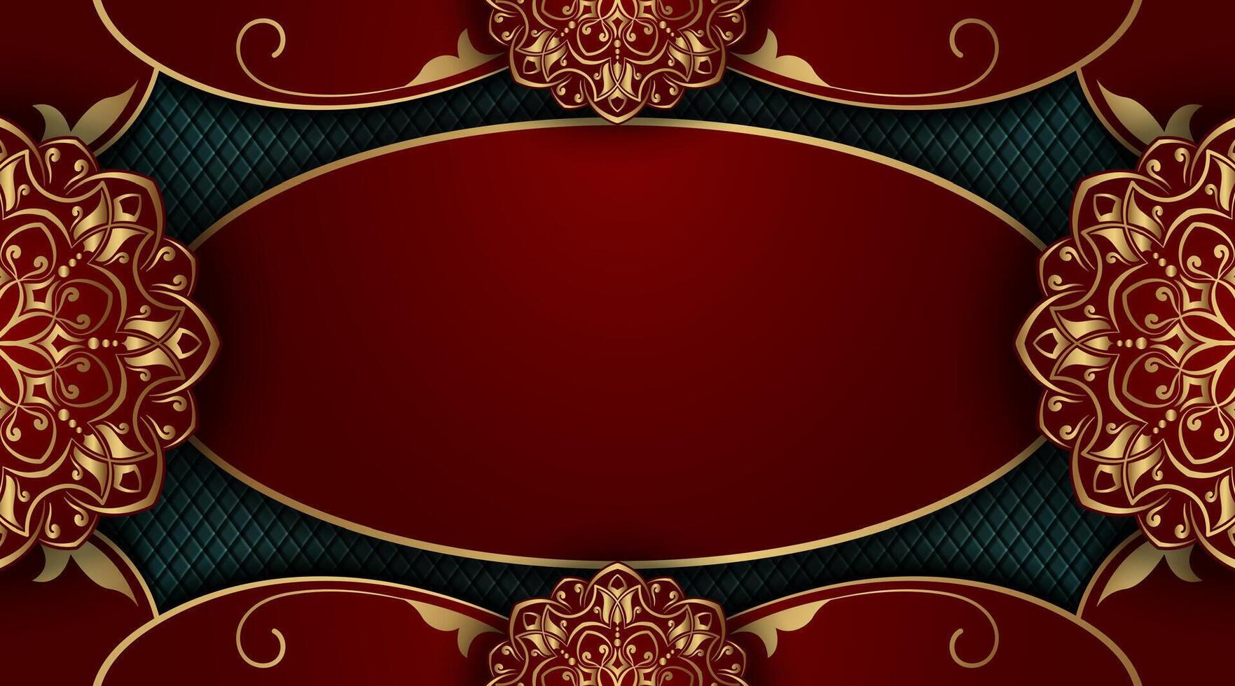 Luxury background with gold mandala ornaments vector