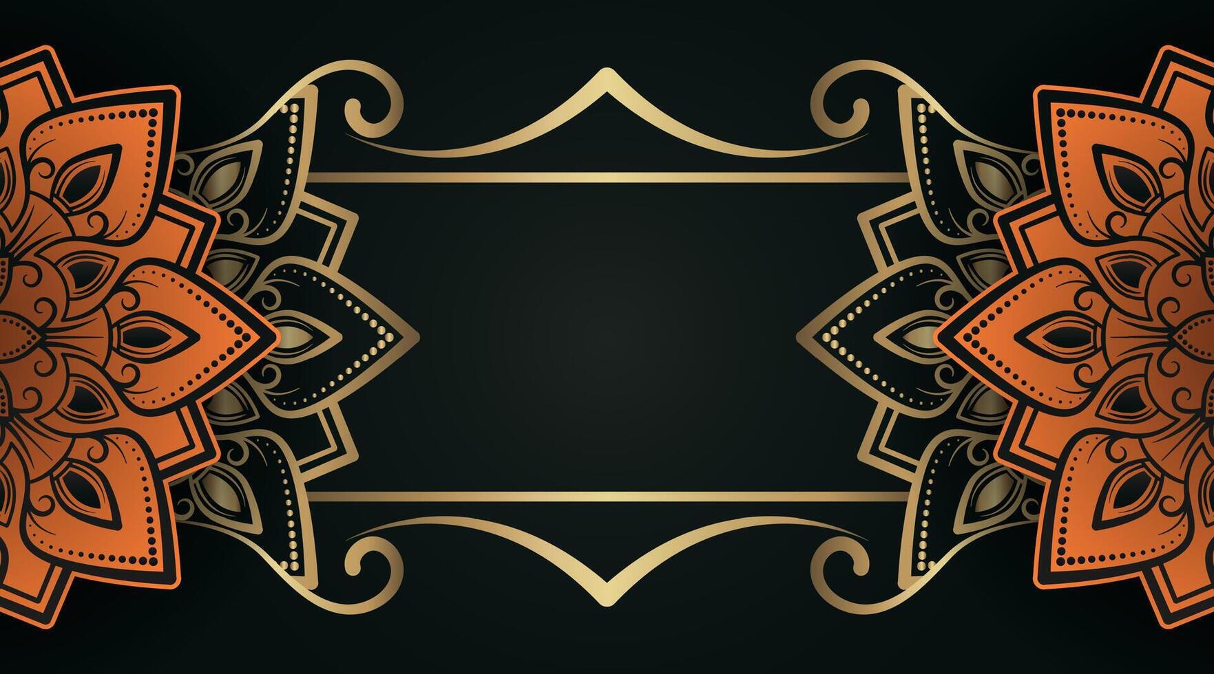 Luxury background, with gold mandala ornaments vector