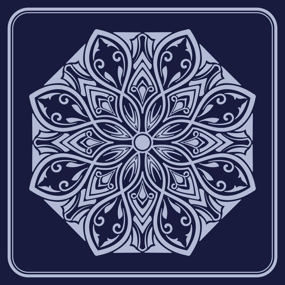 mandala ornament, round decorative design vector