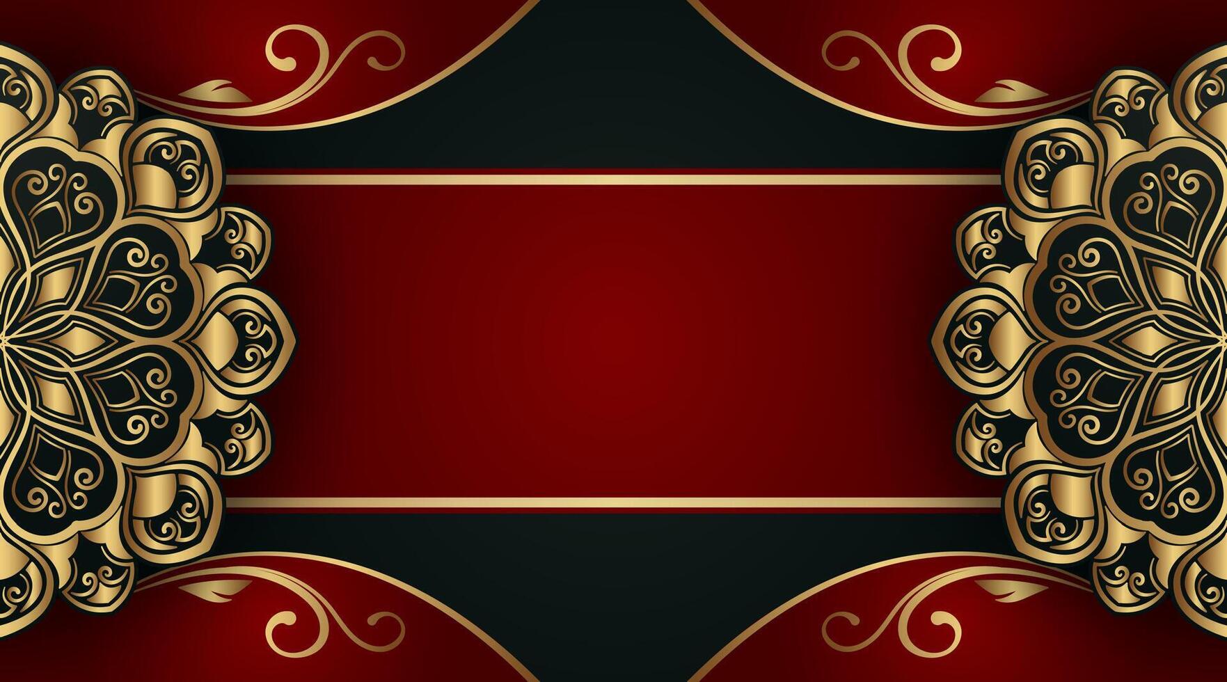 Luxury background, with gold mandala ornaments vector