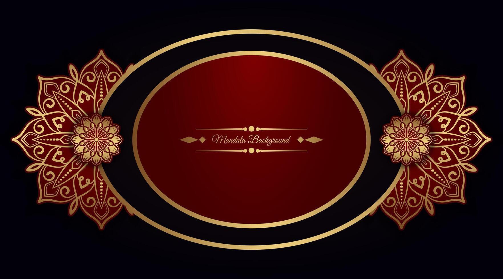 luxury background with golden mandala ornament vector