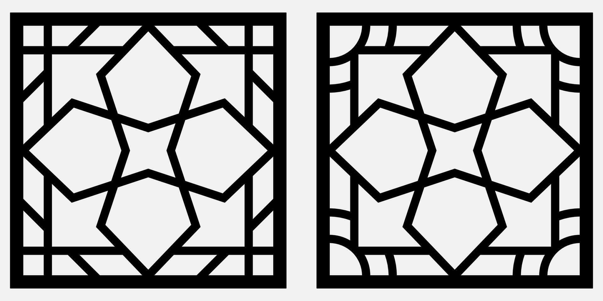 Geometric and simple pattern for background, decoration, panel, for cnc cutting vector