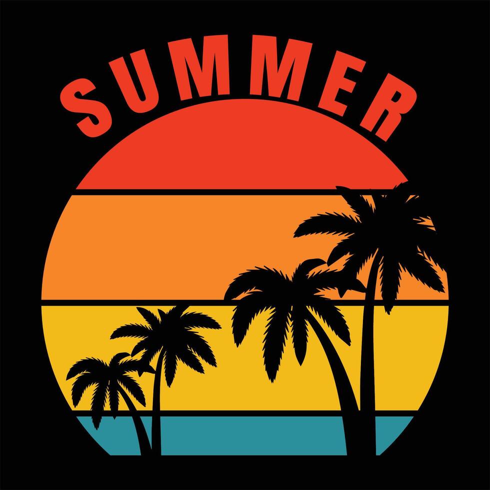 summer T shirt design vector