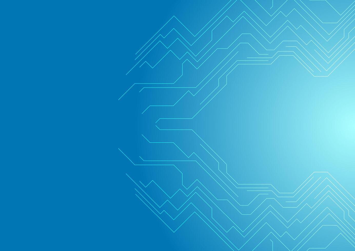 Bright blue lines abstract technology geometric background vector