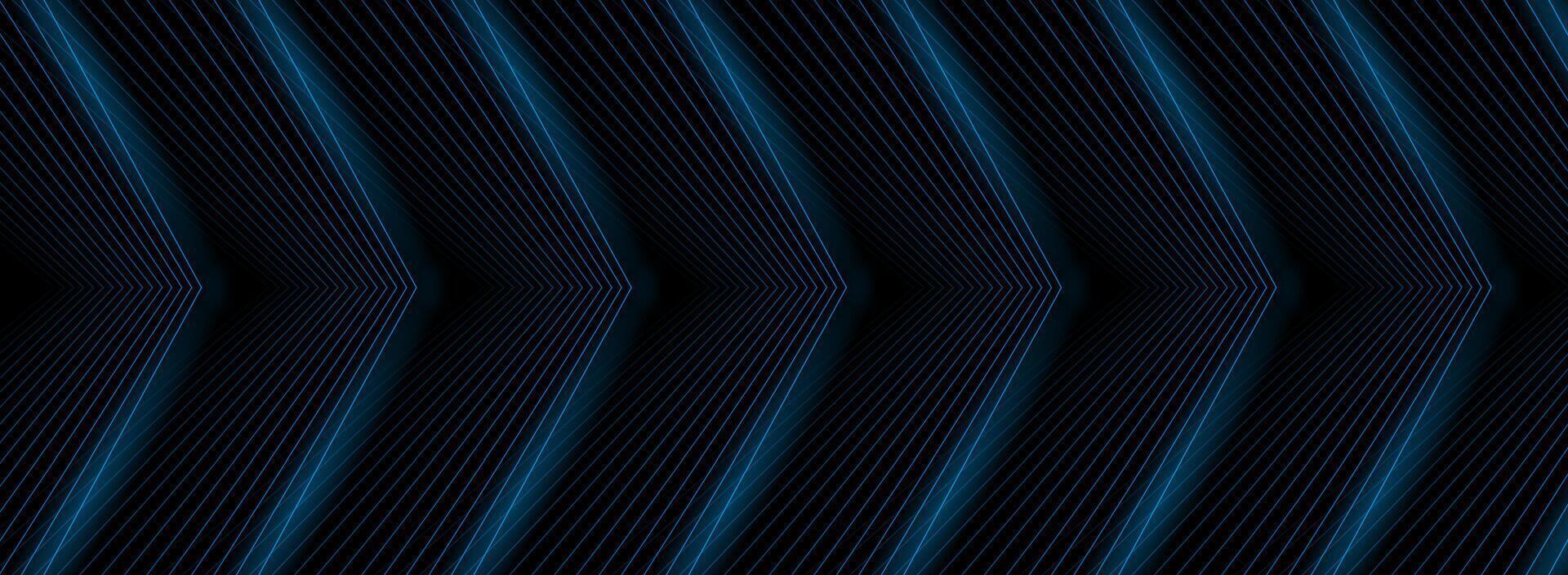 Blue minimal arrow lines abstract futuristic tech background vector