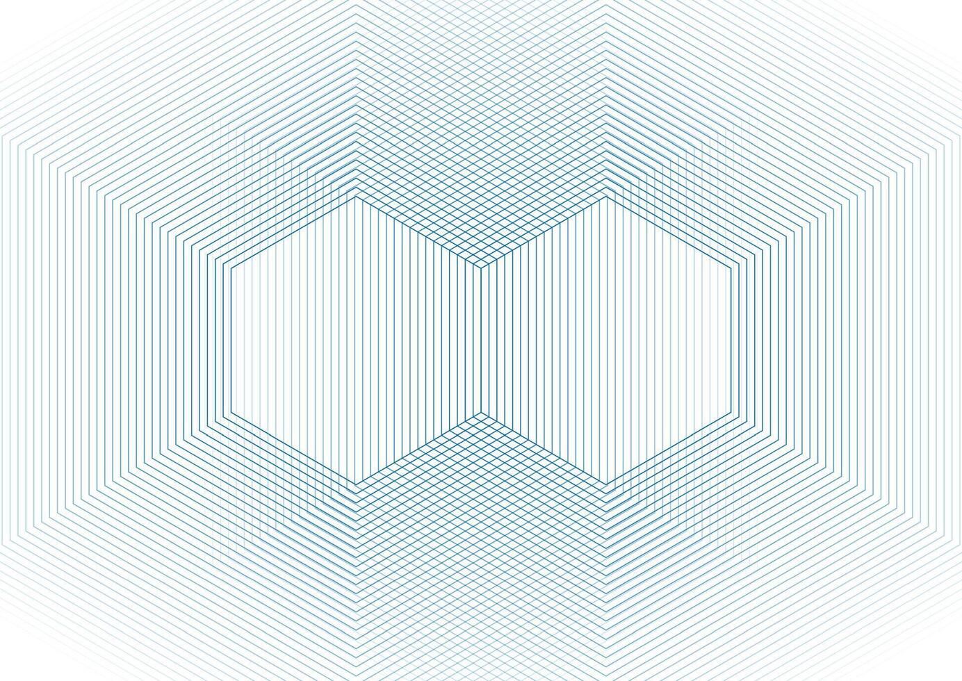 Blue hexagonal lines abstract futuristic tech background vector
