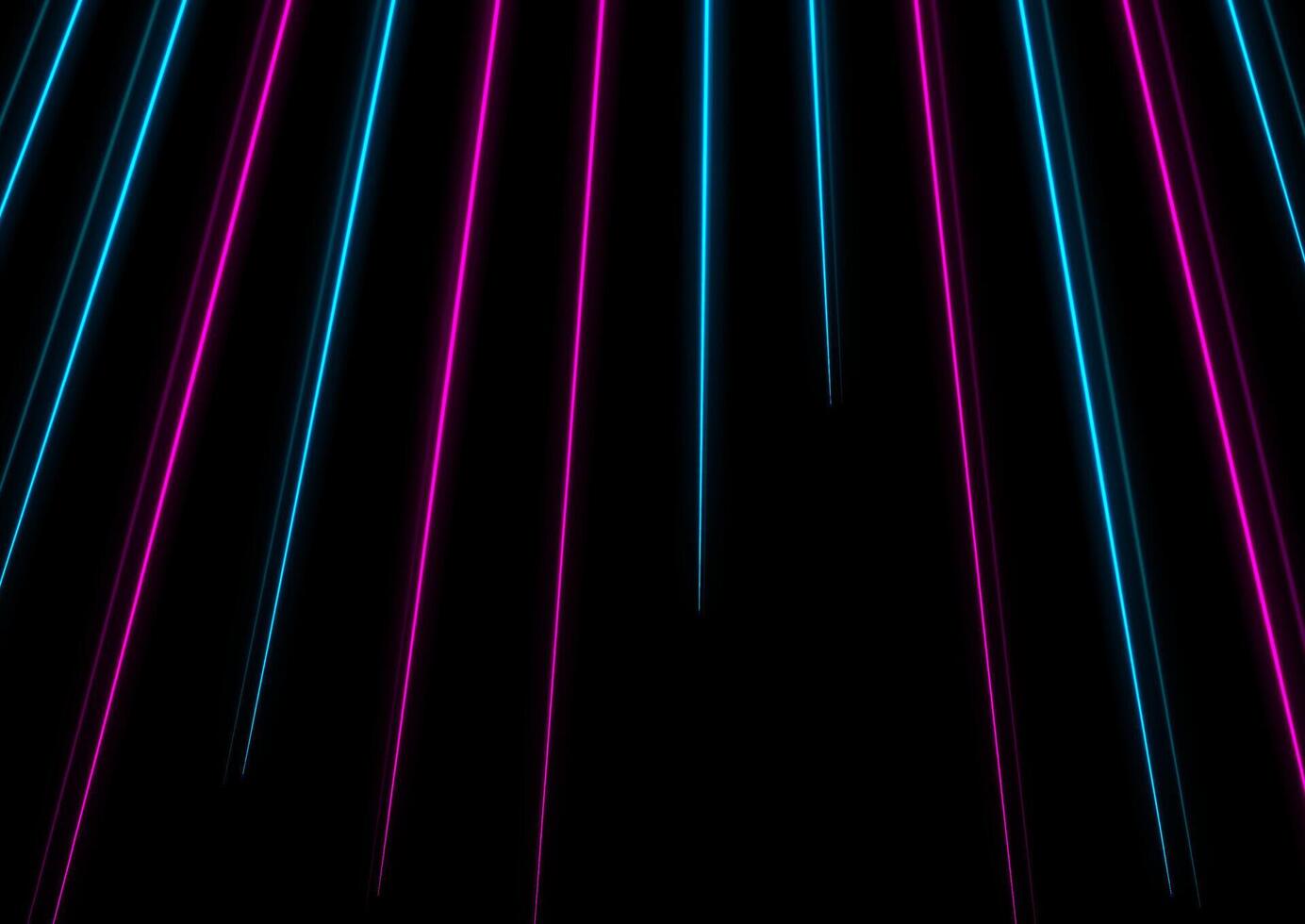 Blue purple neon laser lines abstract background vector