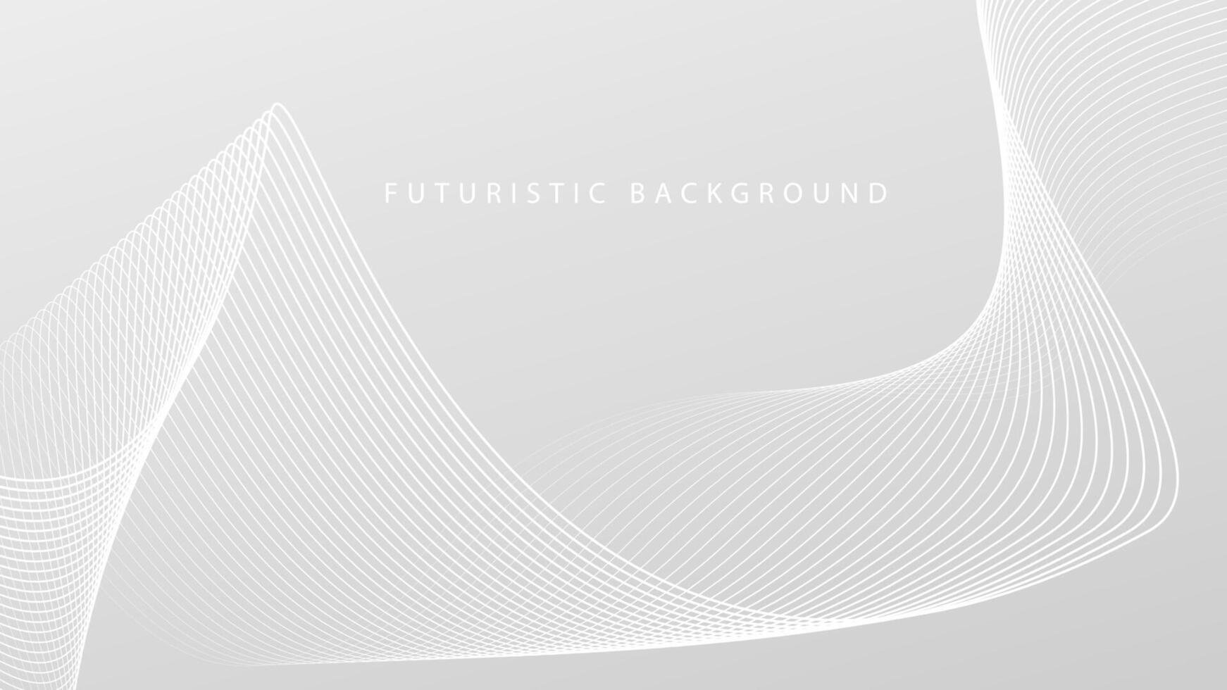 Futuristic gray white abstract background with shining wave lines pattern for banner, wallpaper, cover. illustration vector