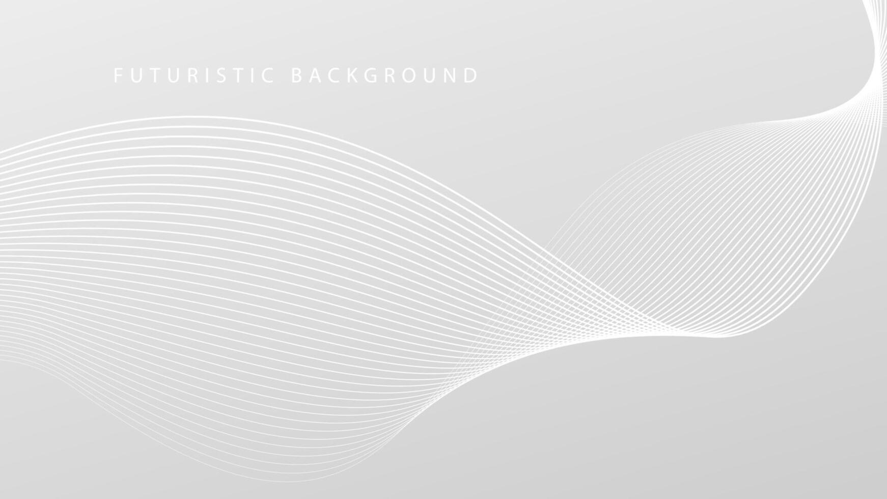Futuristic gray white abstract background with shining wave lines pattern for banner, wallpaper, cover. illustration vector