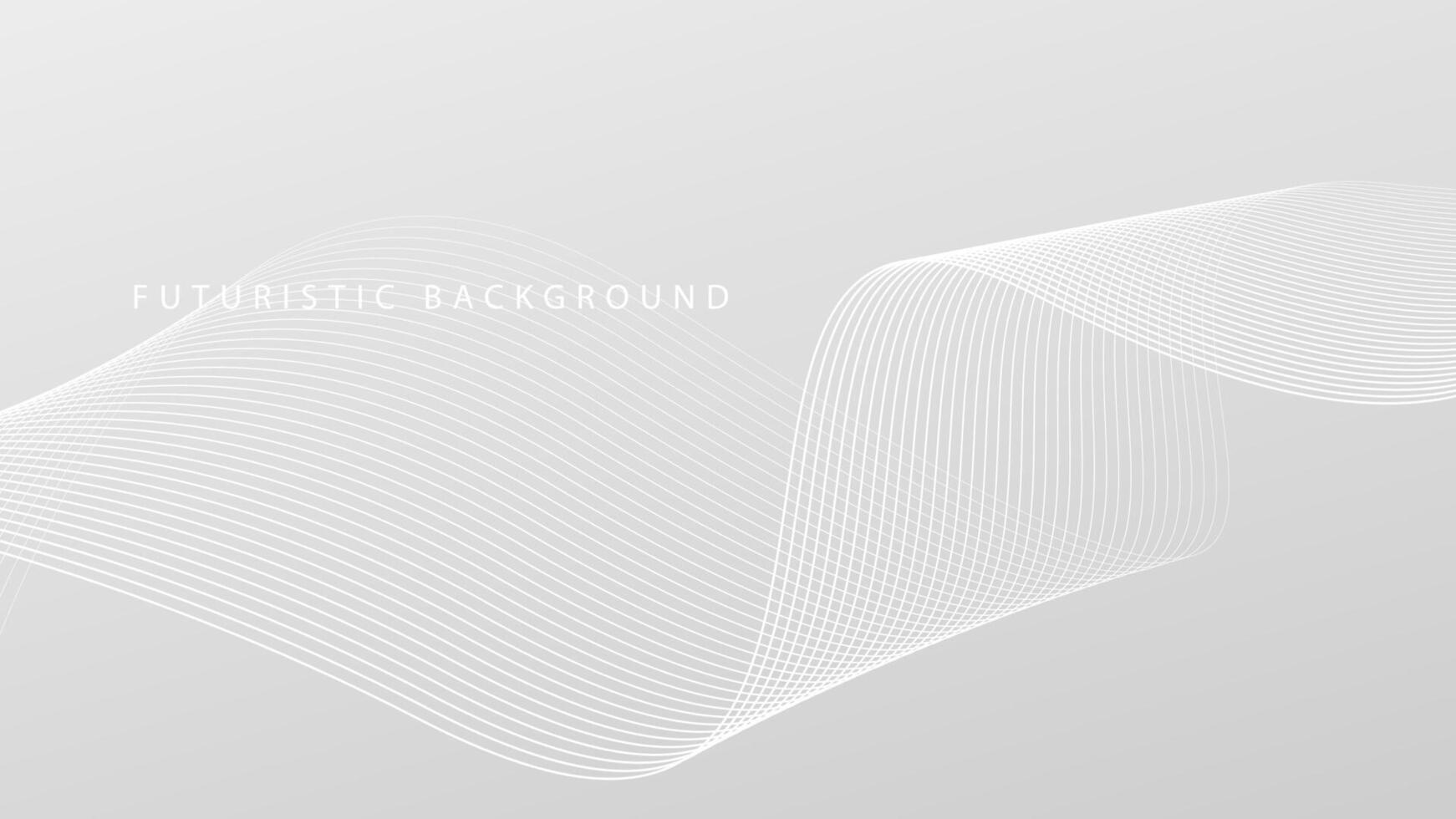 Futuristic gray white abstract background with shining wave lines pattern for banner, wallpaper, cover. illustration vector