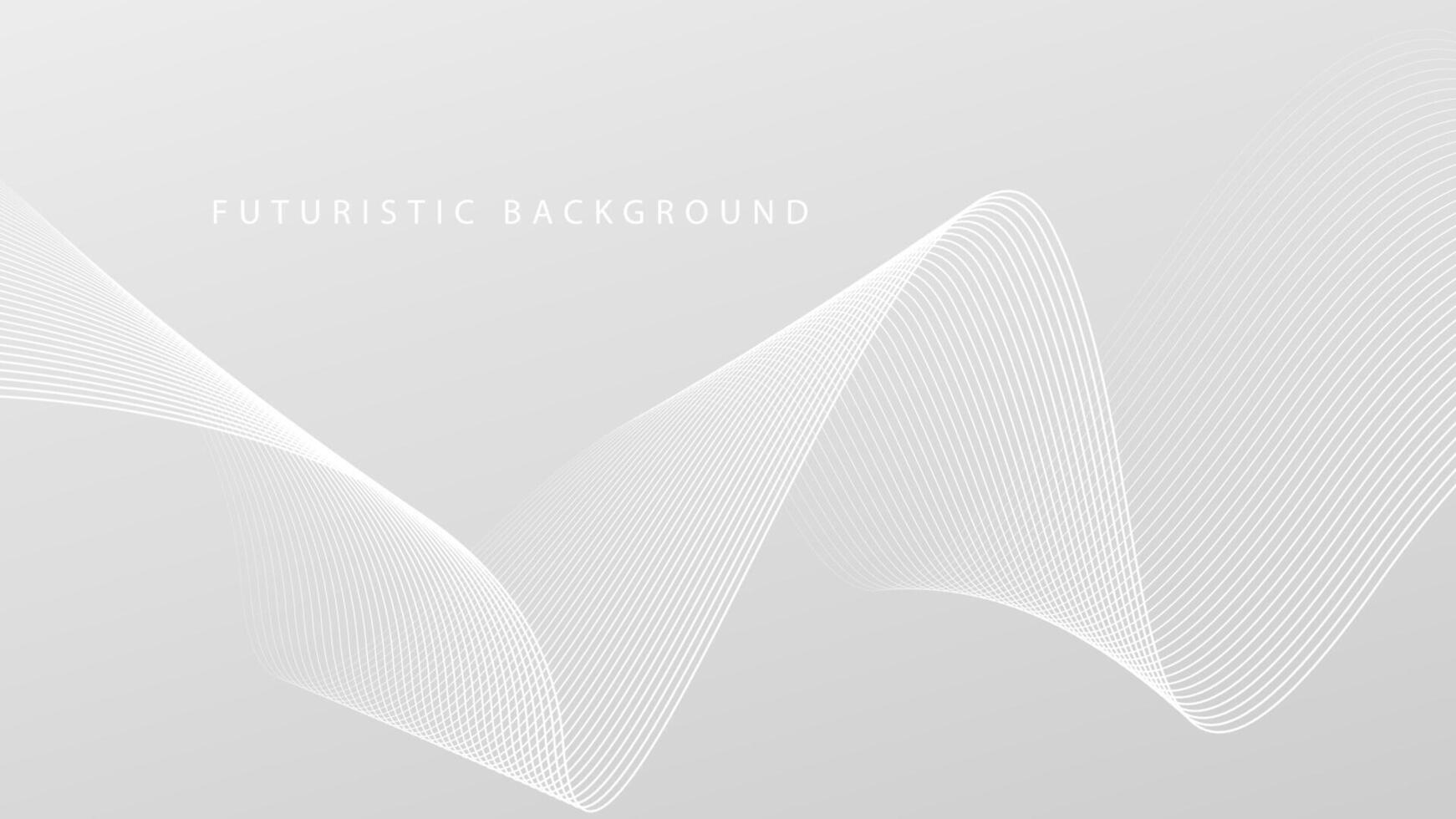 Futuristic gray white abstract background with shining wave lines pattern for banner, wallpaper, cover. illustration vector