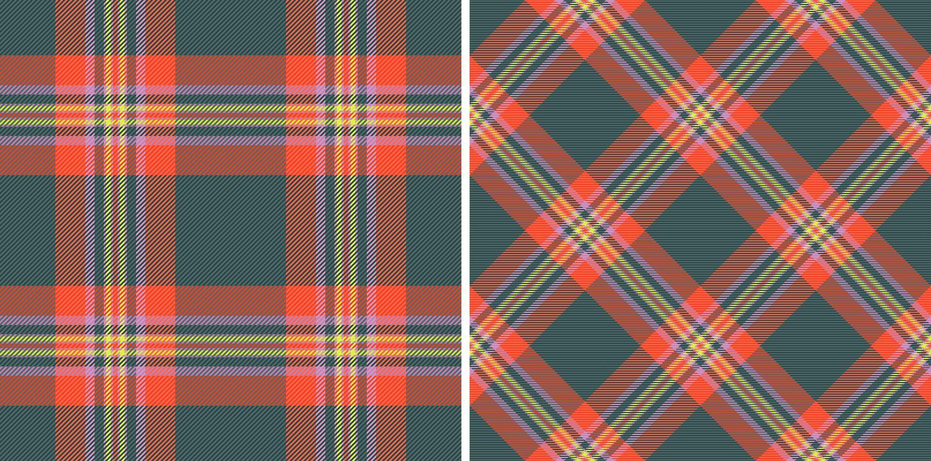 Plaid seamless of background texture tartan with a textile pattern fabric check. vector