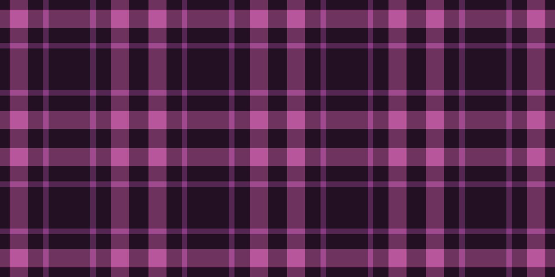 Soft tartan fabric plaid, craft seamless check background. Feminine texture textile pattern in pink and black colors. vector