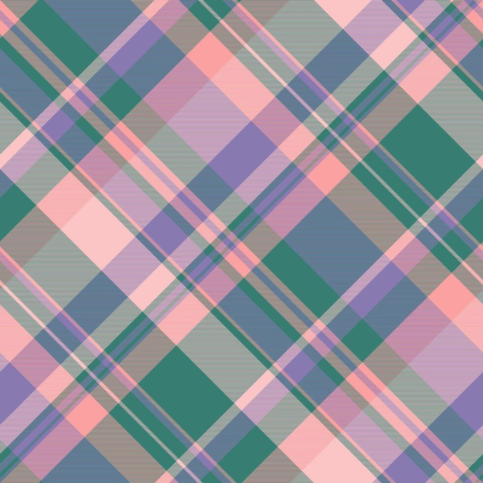 Texture seamless textile of check plaid with a tartan fabric pattern background. vector
