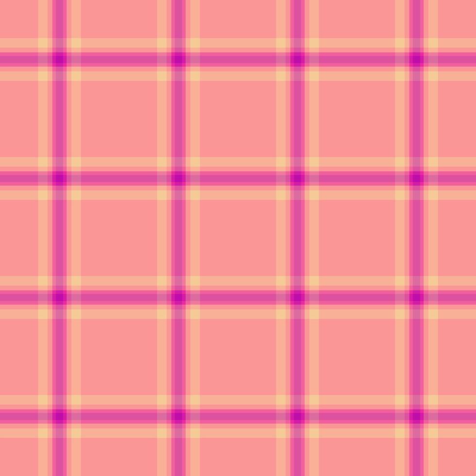 Marriage check seamless texture, age pattern plaid fabric. Baby background tartan textile in pink and red colors. vector