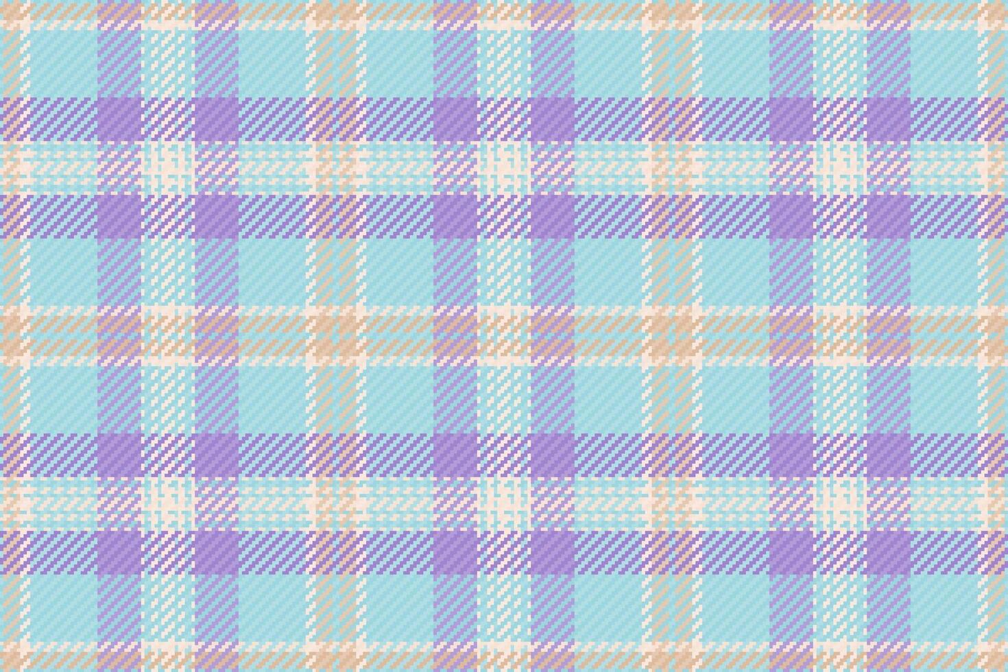 Mosaic fabric pattern tartan, artwork check background plaid. 60s texture textile seamless in light and powder blue colors. vector