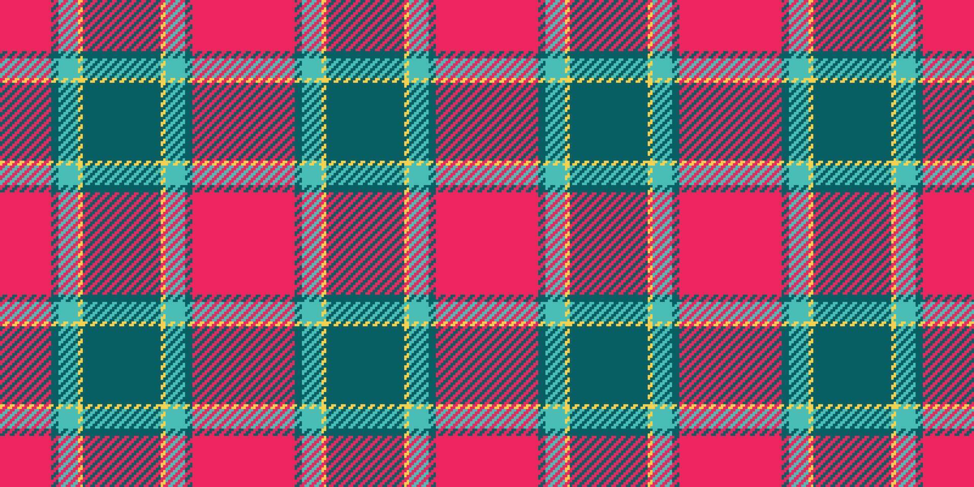 Male tartan fabric textile, hounds pattern background seamless. Craft texture check plaid in red and cyan colors. vector