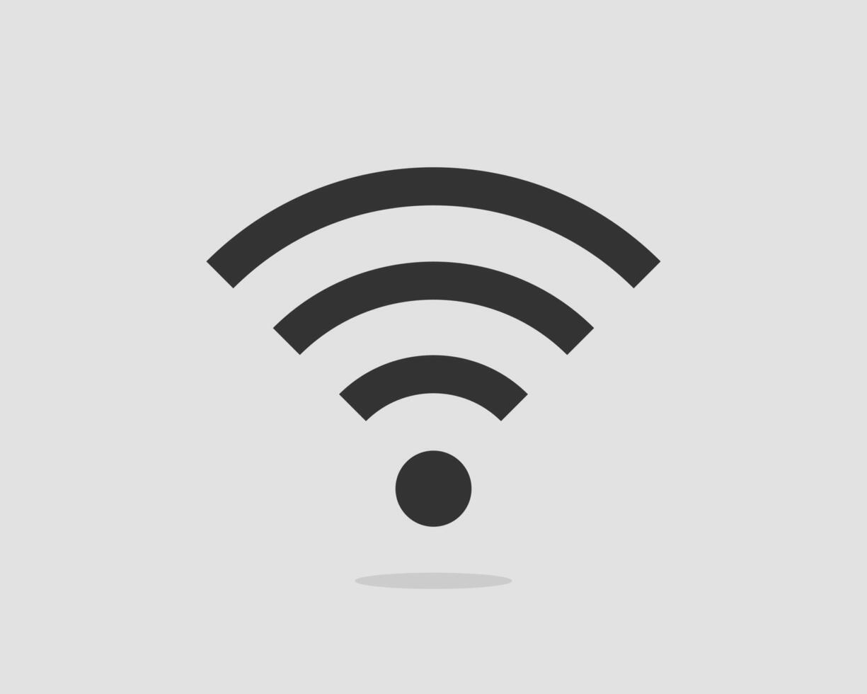 Free wi fi icon. Connection zone wifi symbol. Radio waves signal. vector