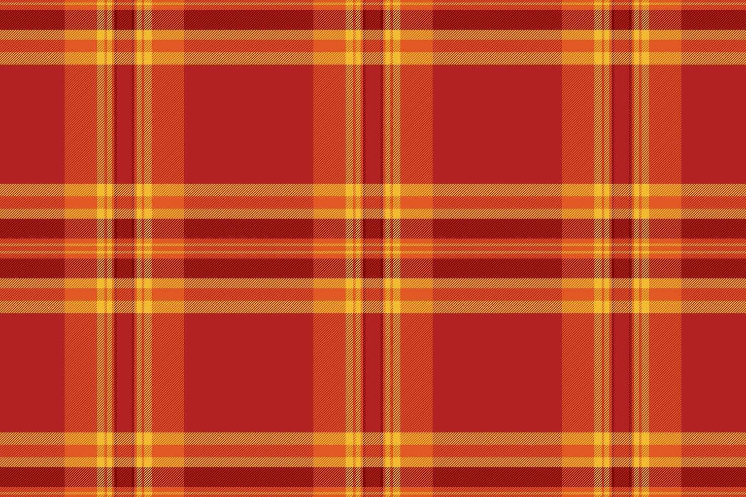Trendy fabric check , slim plaid seamless tartan. Open background texture pattern textile in fire brick and orange colors. vector