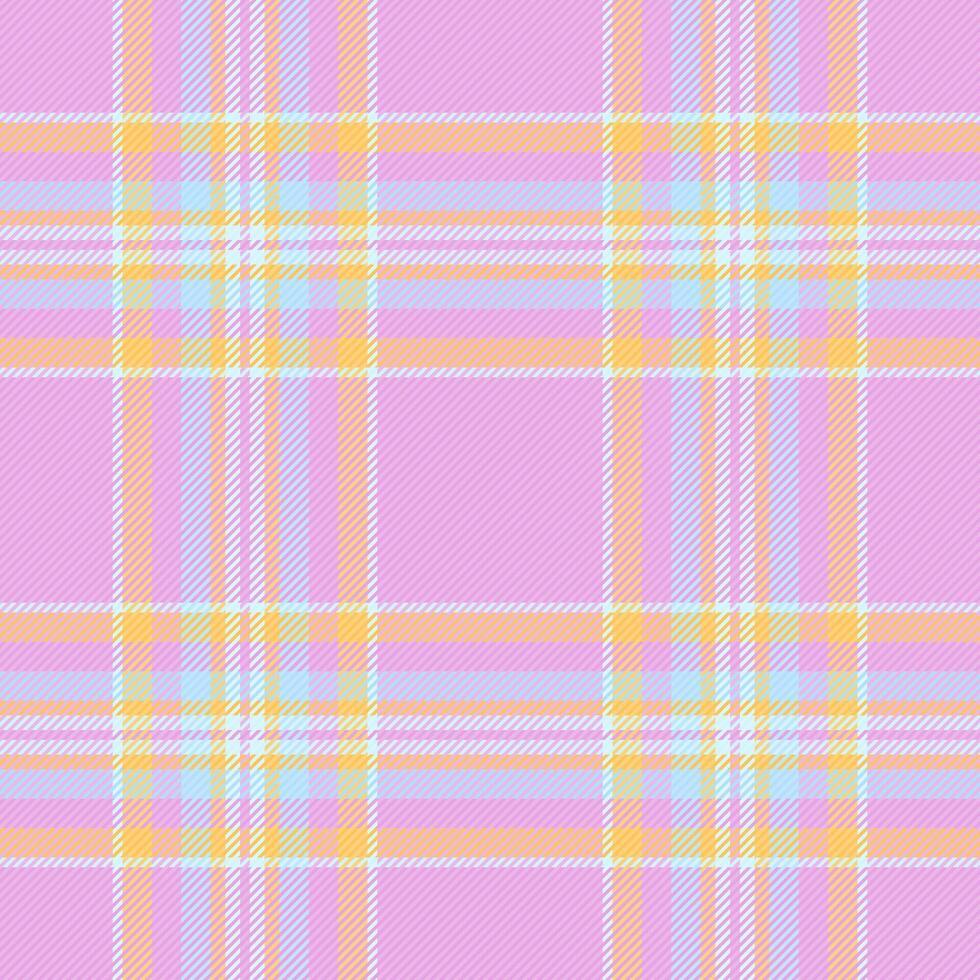Texture check of fabric plaid textile with a seamless tartan pattern background. vector