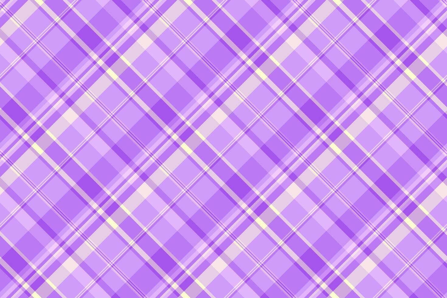 Network seamless textile pattern, striped tartan background. Tough plaid fabric check texture in violet and light colors. vector