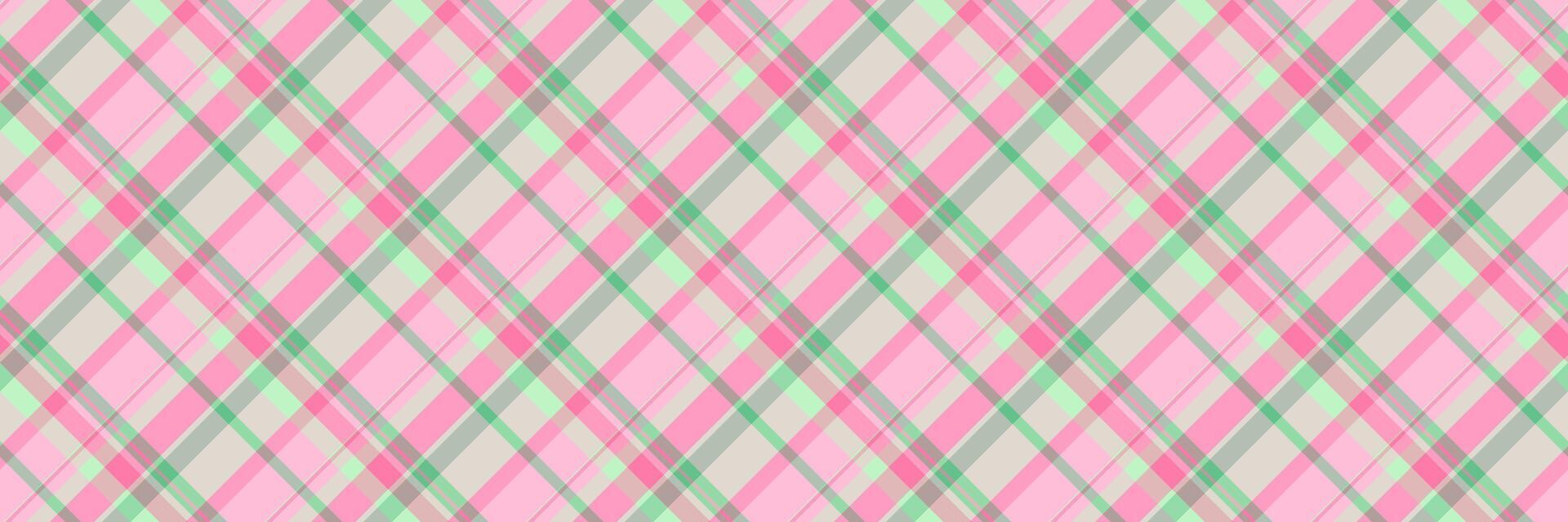 Pop tartan seamless fabric, collage check texture. Furniture plaid pattern textile background in light and pink colors. vector