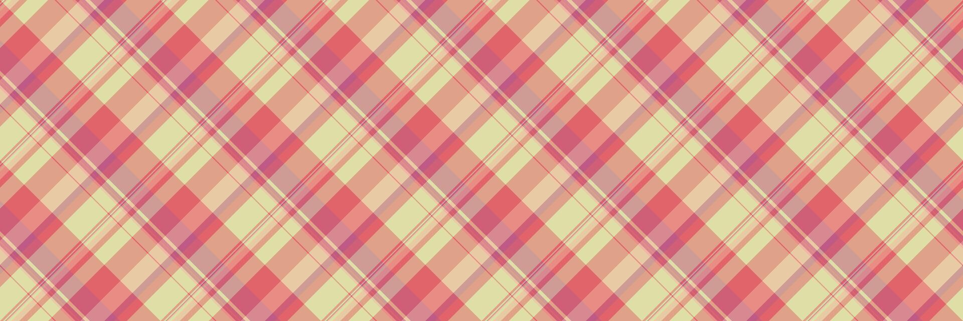Majestic textile texture check, skill plaid pattern fabric. Design background seamless tartan in light and red colors. vector