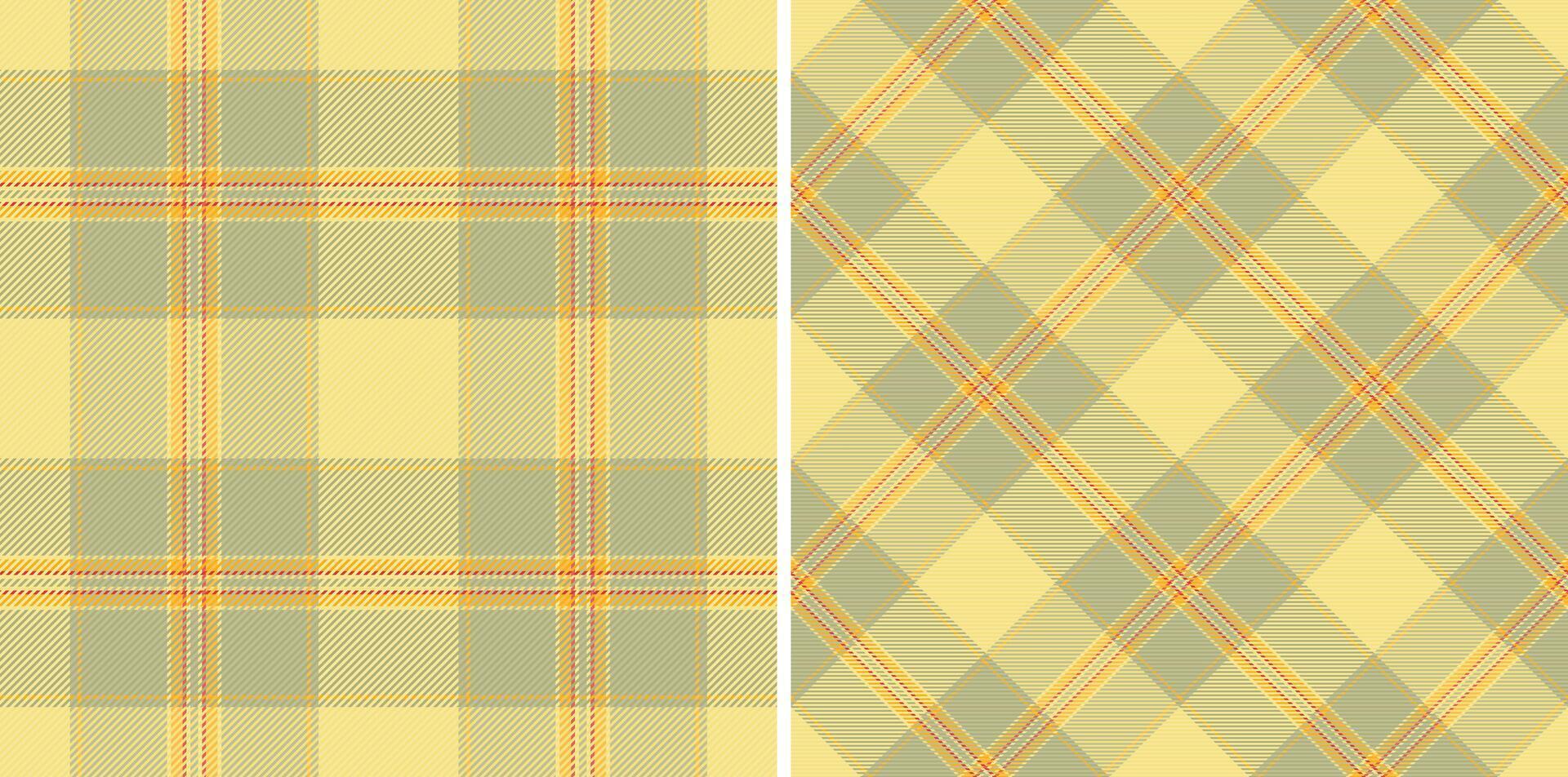 Plaid seamless fabric of background check with a texture pattern tartan textile. vector