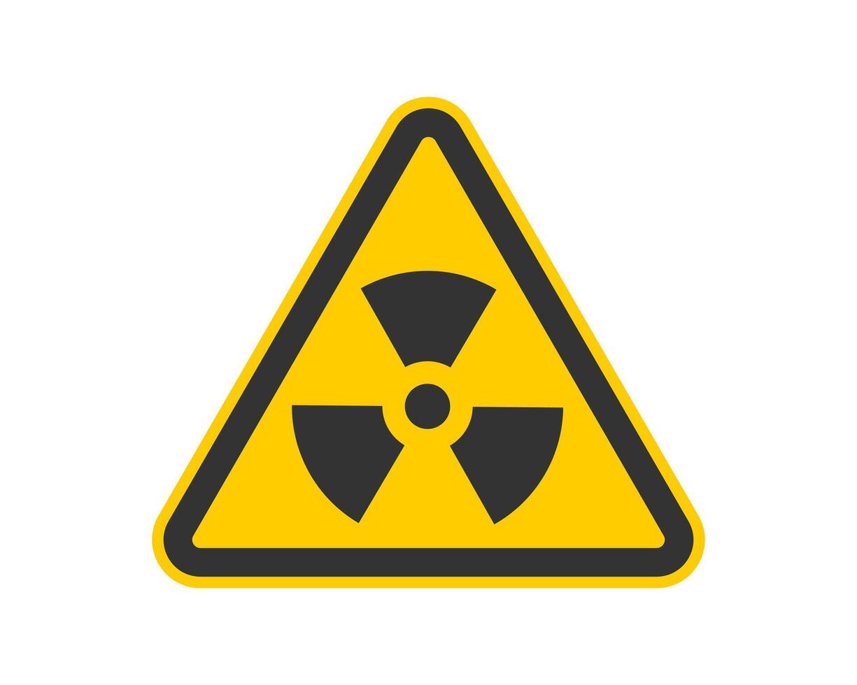 Radiation icon . Warning radioactive sign danger symbol. vector