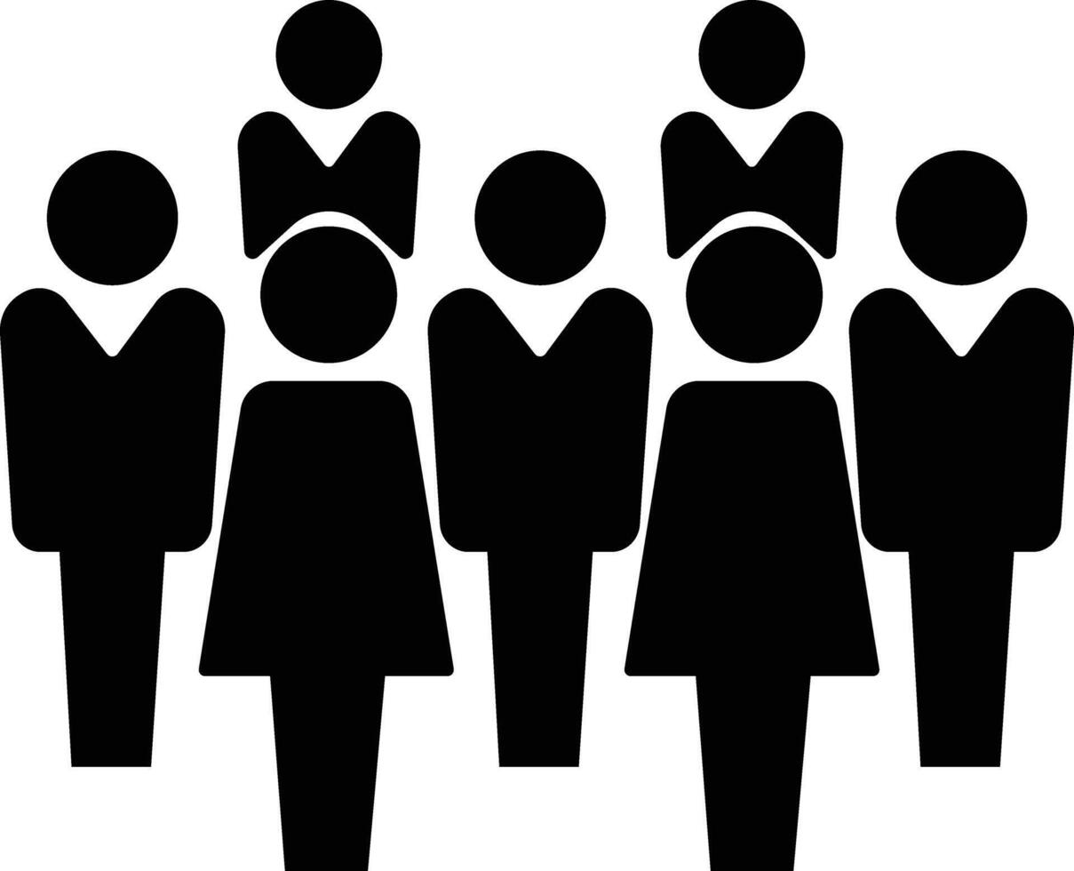 Group of business people icon in flat. Office workers with equal opportunities, corporate multicultural professional team. for apps or website symbol isolated on vector