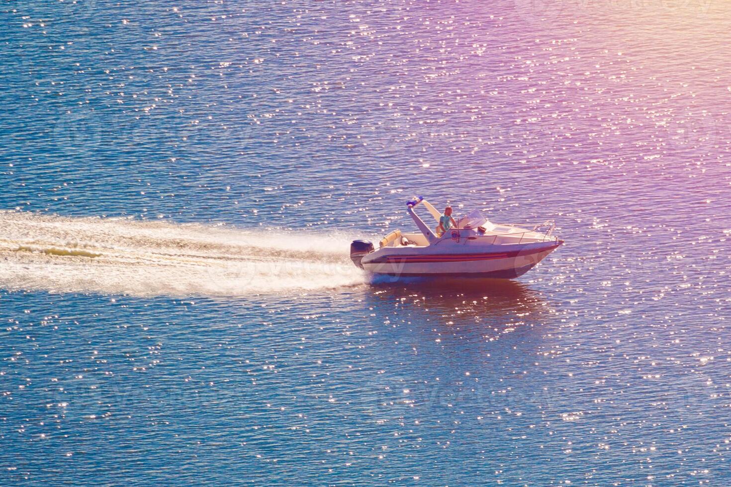 Motor boat on the water photo