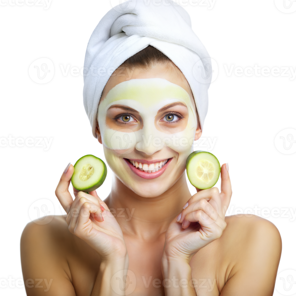 A woman is holding two cucumbers and smiling png