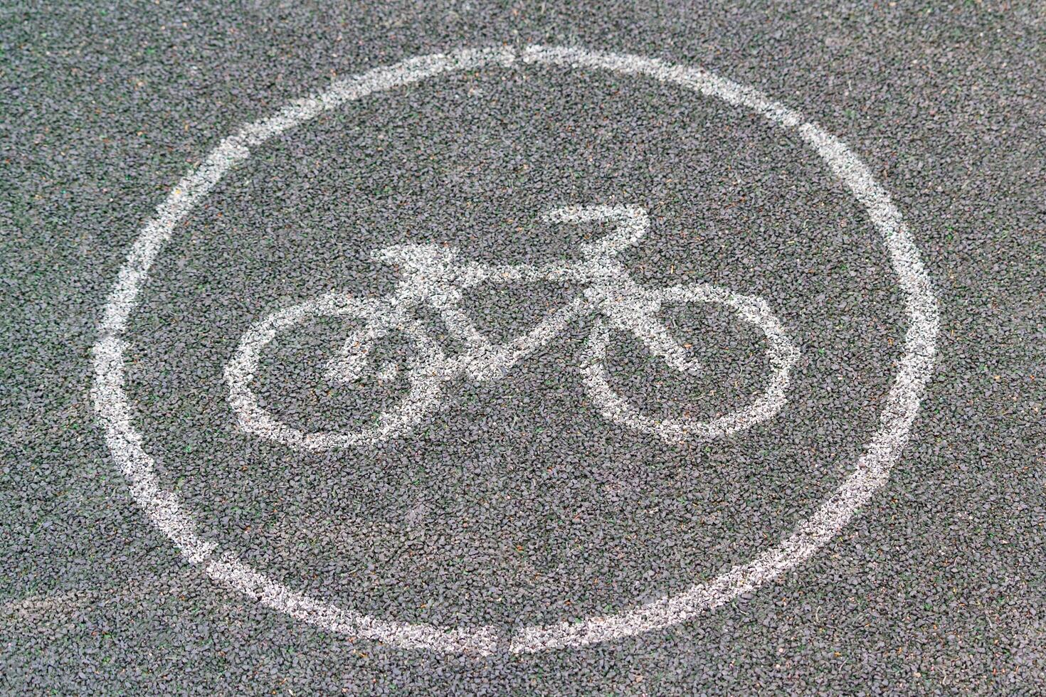 Bicycle lane mark photo