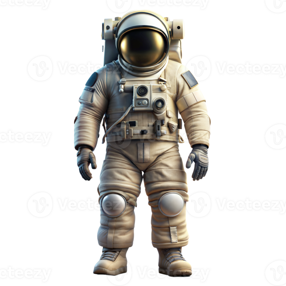Astronaut in space suit on transparent background png