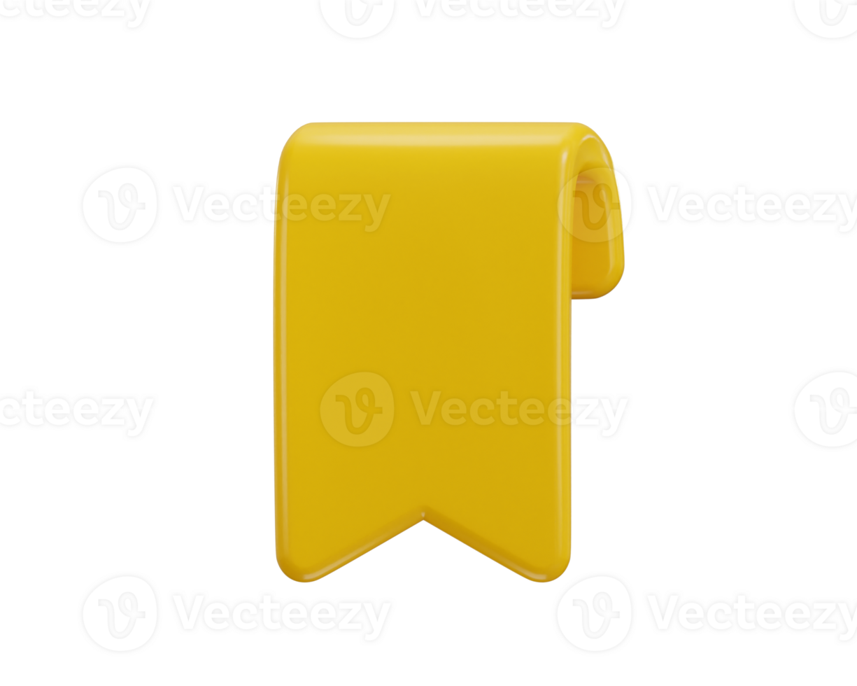 book mark icon 3d rendering illustration png