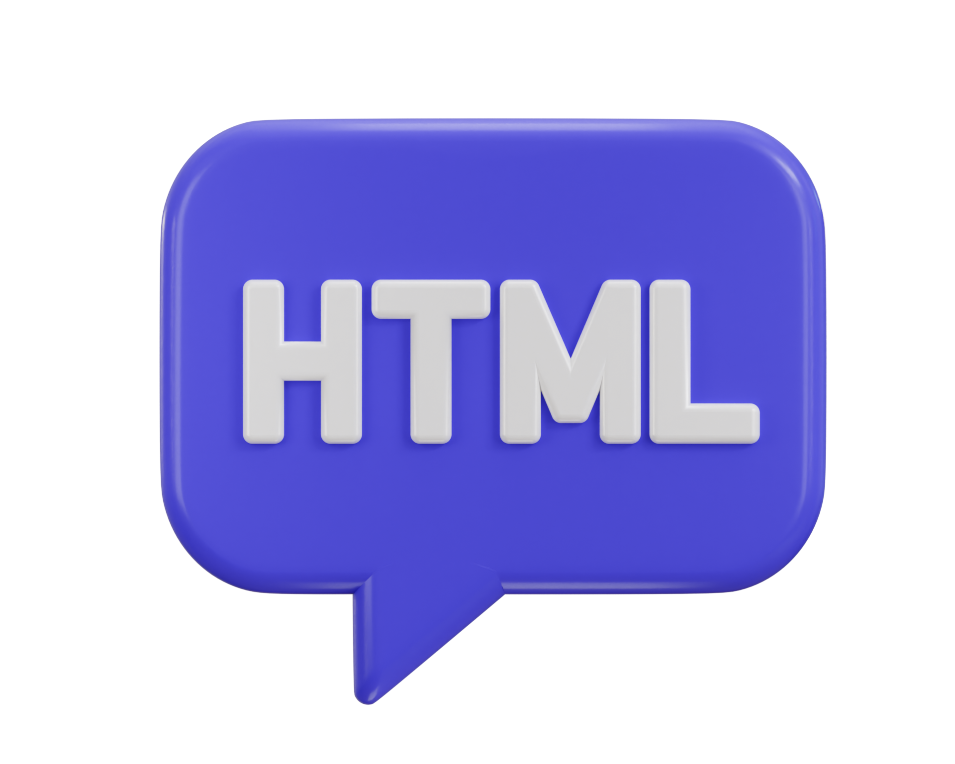 HTML icon 3d render concept of programming language icon illustration ...