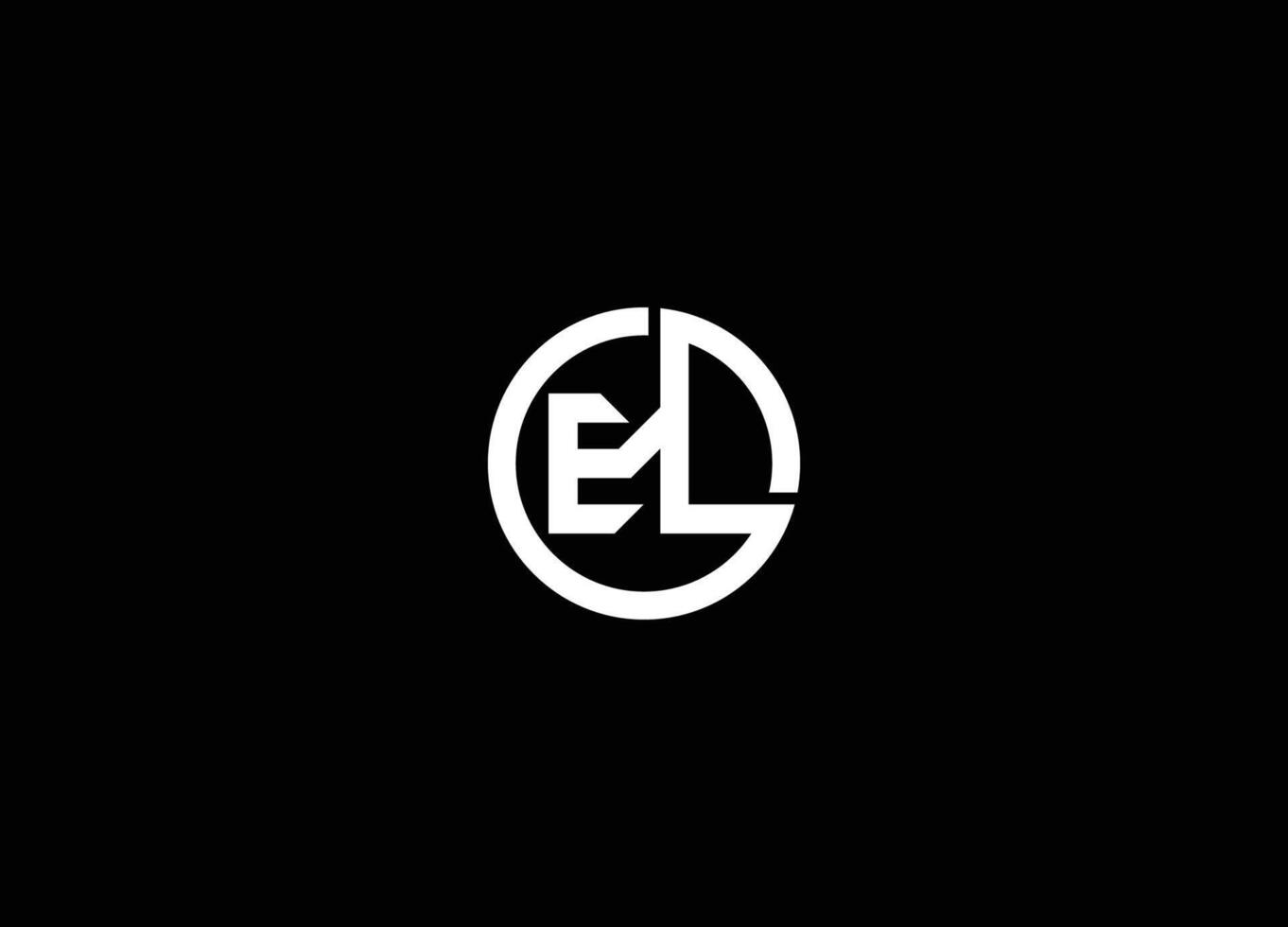 EL Initial circle logo template . EL logo design template. letter EL and LE logo design template. EL Modern Letter Logo Design vector
