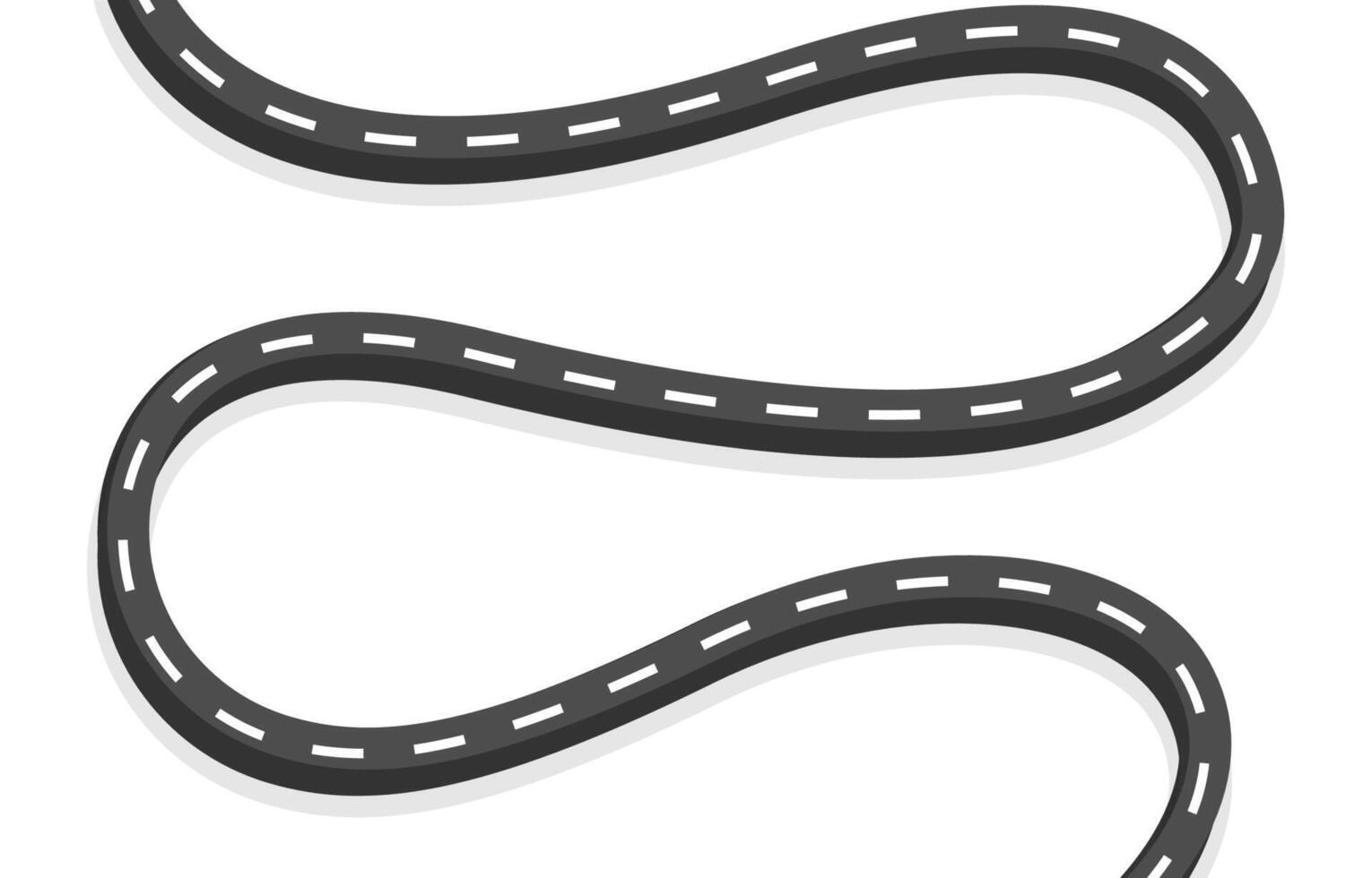 Abstract of winding 3D curve road infographic concept on a white background. Way location, highway, direction, transportation, pin pointer, timeline concept template vector