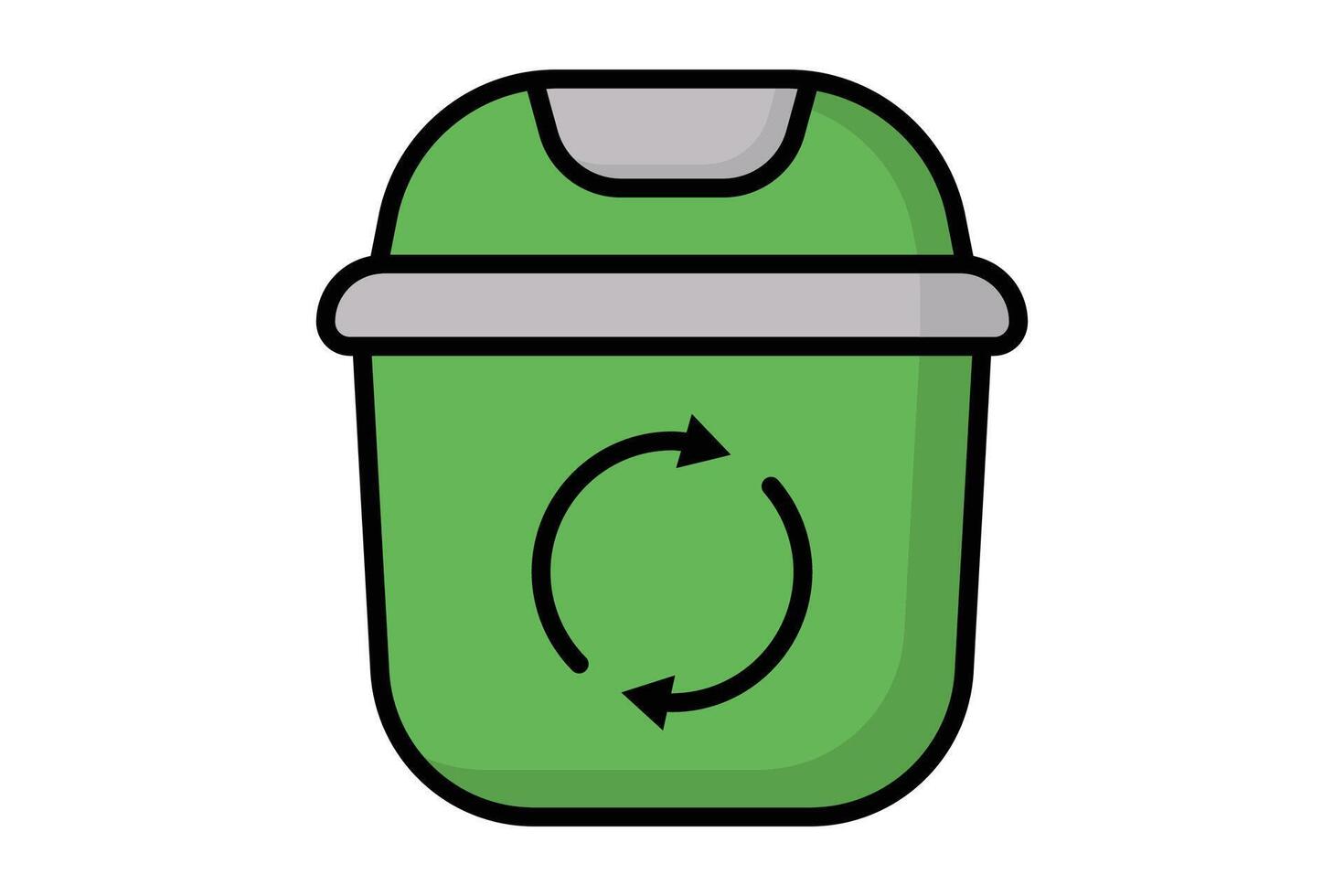 Trash icon. trash can. icon related to utilities. colored outline icon style. utilities elements illustration vector